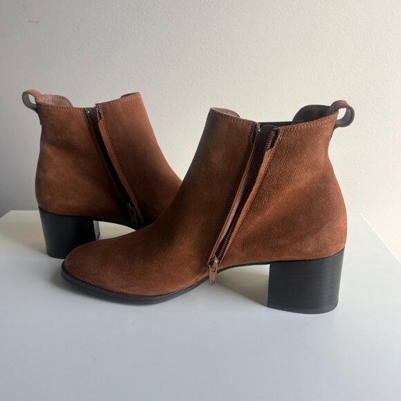 Paul Green Brown Suede Ankle Boots - Picture 8 of 9